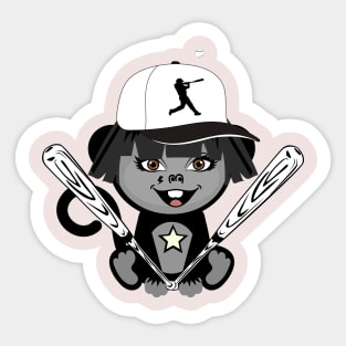 monkey baseball Sticker